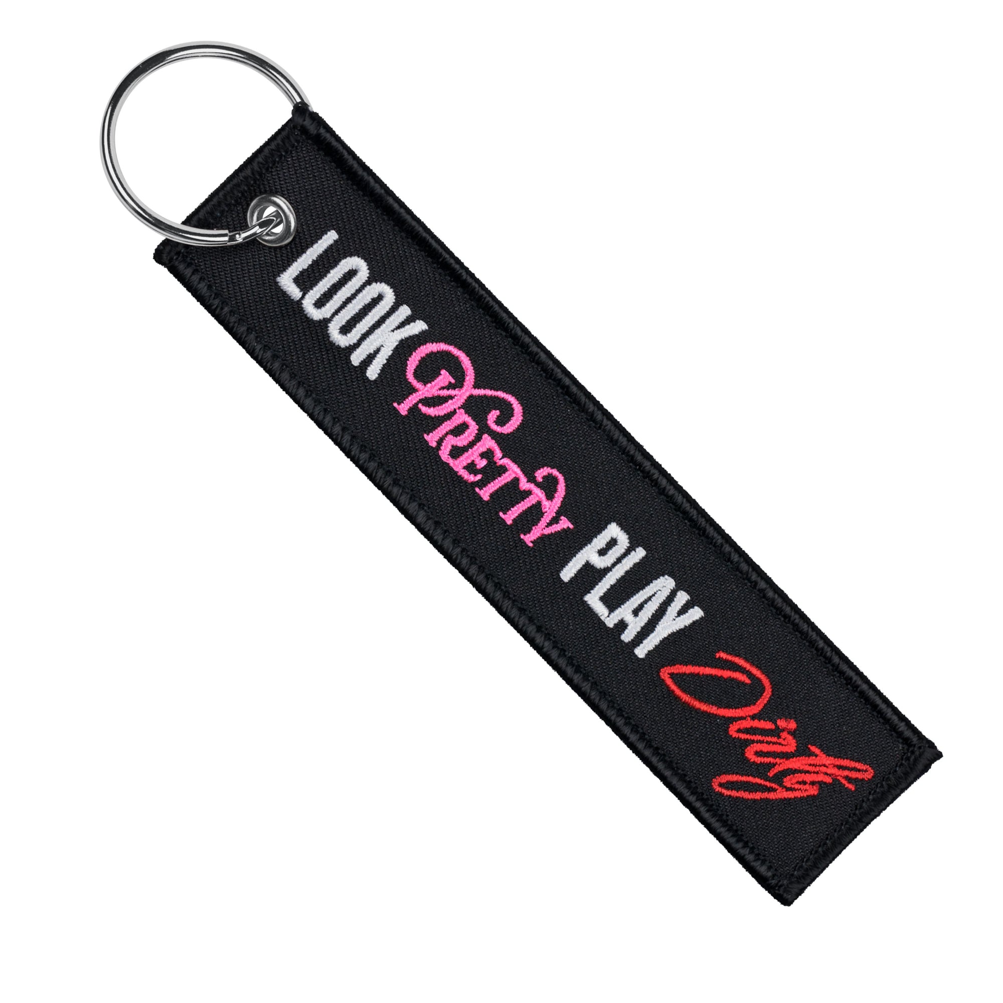 Look Pretty Play Dirty - Motorcycle Keychain