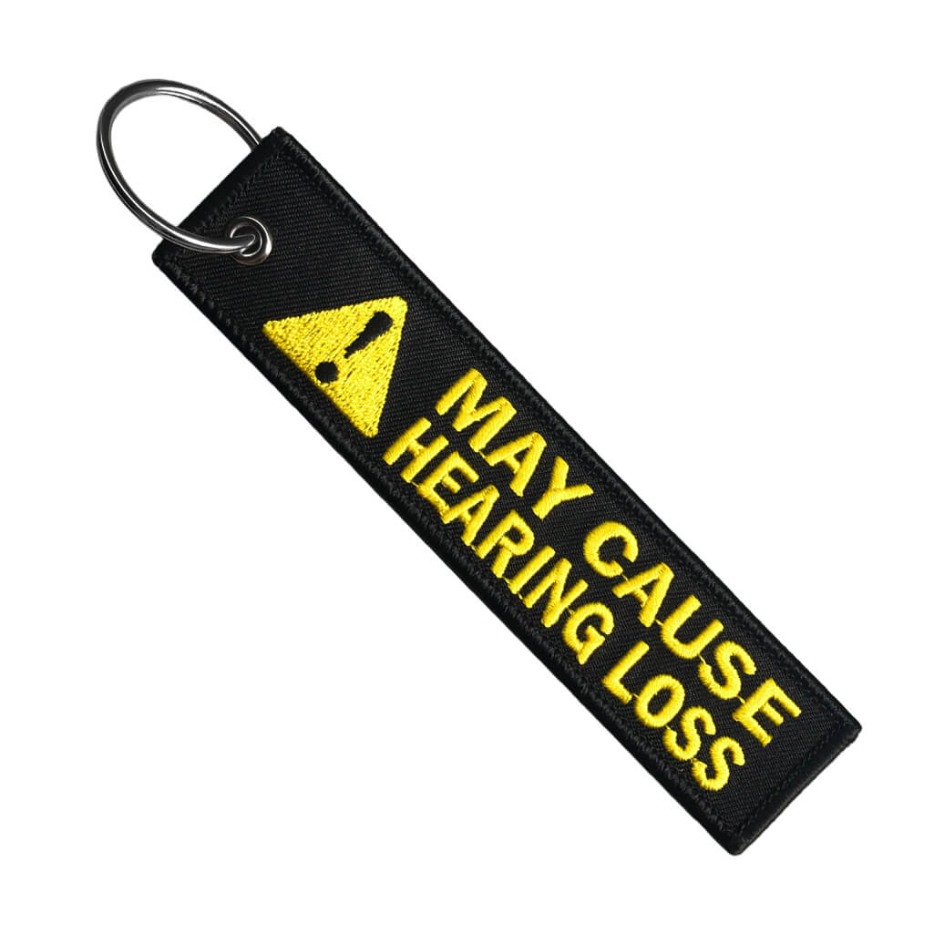 May Cause Hearing Loss - Motorcycle Keychain