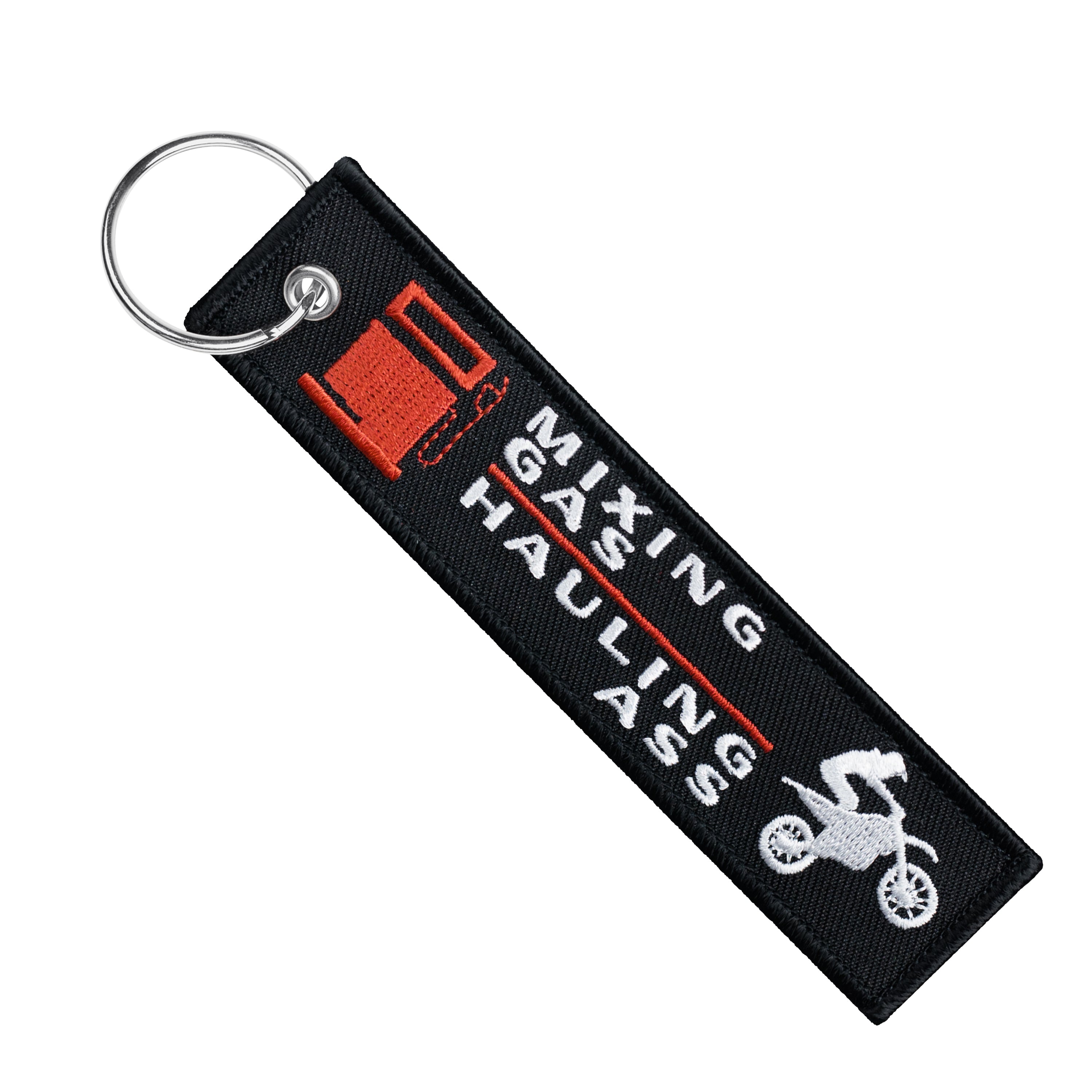 Mixing Gas Haling Ass Dirt Bike Keychain Moto Loot