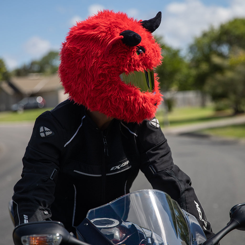 crochet motorcycle helmet cover Motorcycle Helmet Cover - Devil