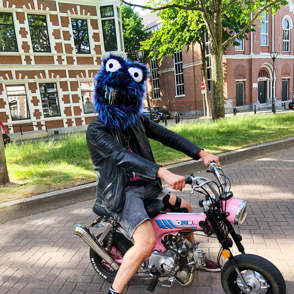 dark blue animal motorcycle helmet Motorcycle Helmet Cover - Blue, Purple And Black