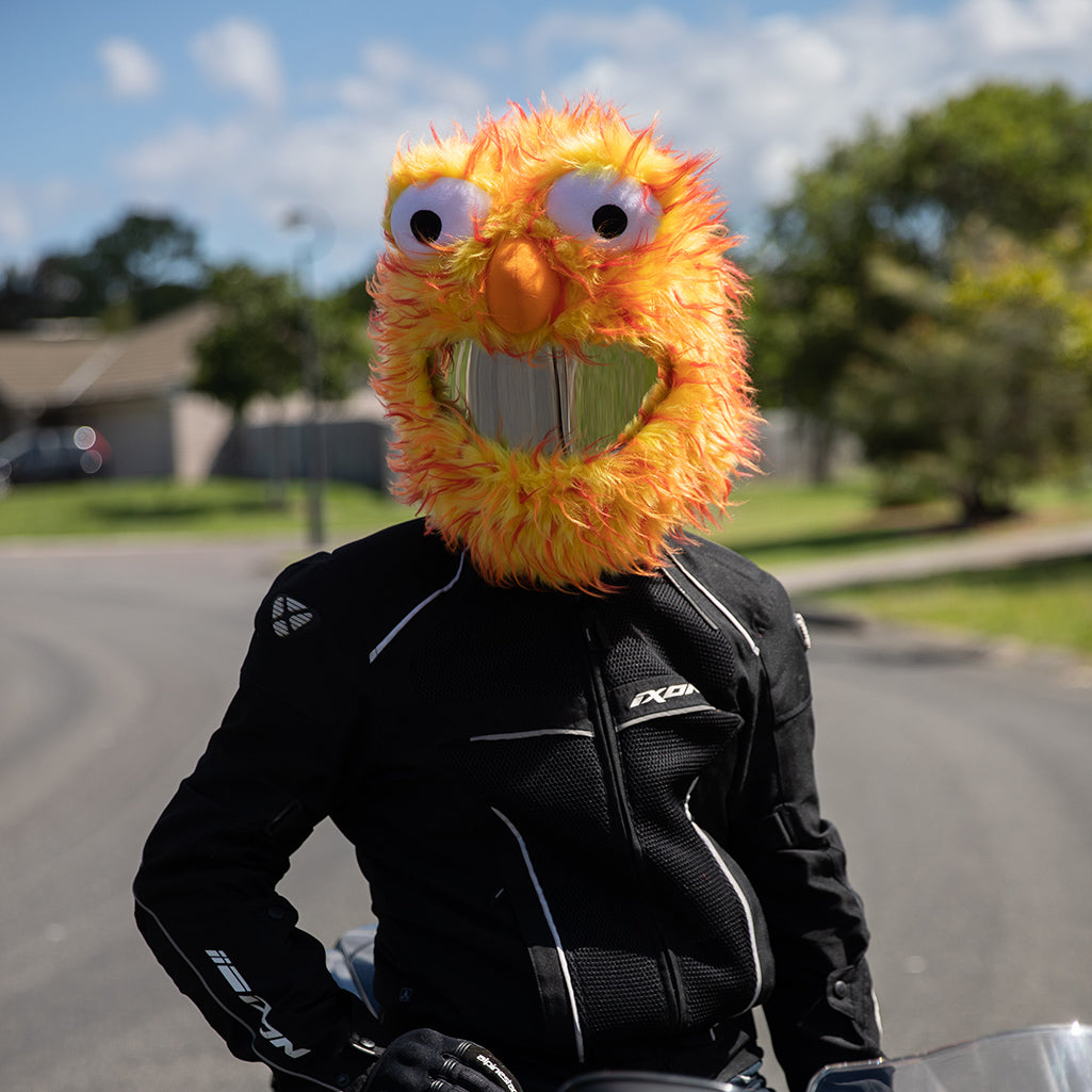 bird motorcycle helmet Motorcycle Helmet Cover - Red, Orange And Yellow