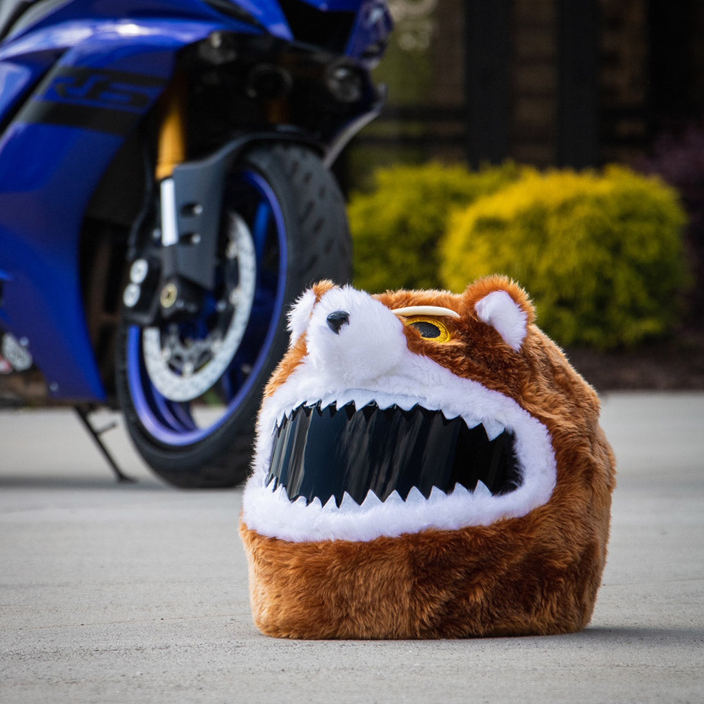 bear head motorcycle helmet Motorcycle Helmet Cover - Bear