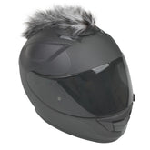 Motorcycle Helmet Mohawk - Black and White