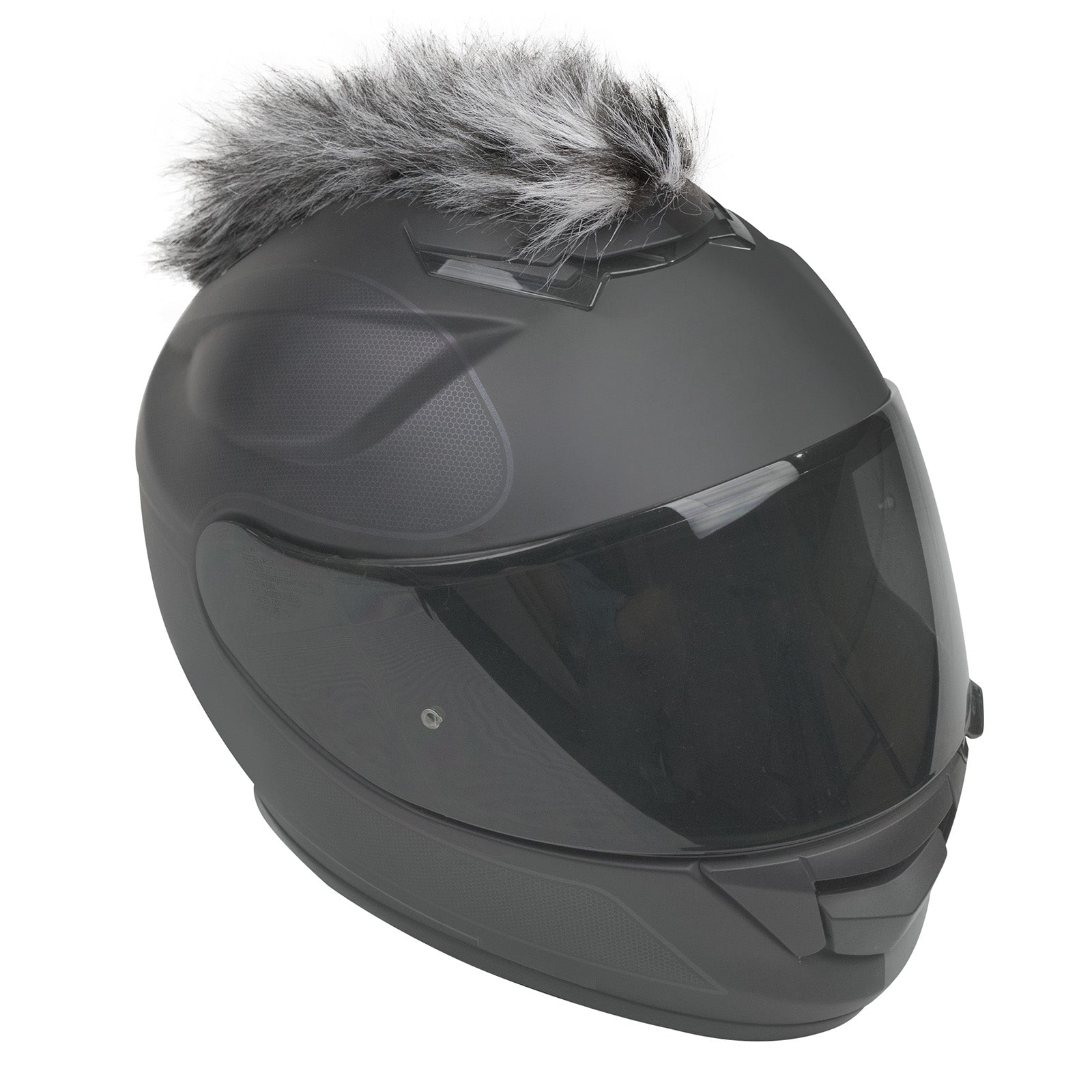 Motorcycle Helmet Mohawk - Black And White