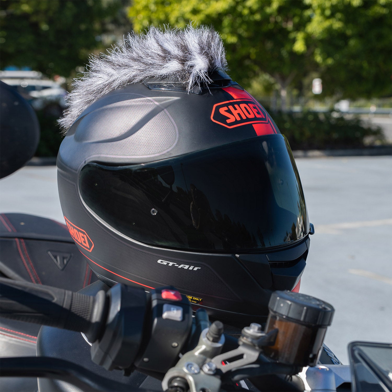 Motorcycle Helmet Mohawk - Black And White | Moto Loot Motorcycle Helmet Mohawk - Black And White | Moto Loot