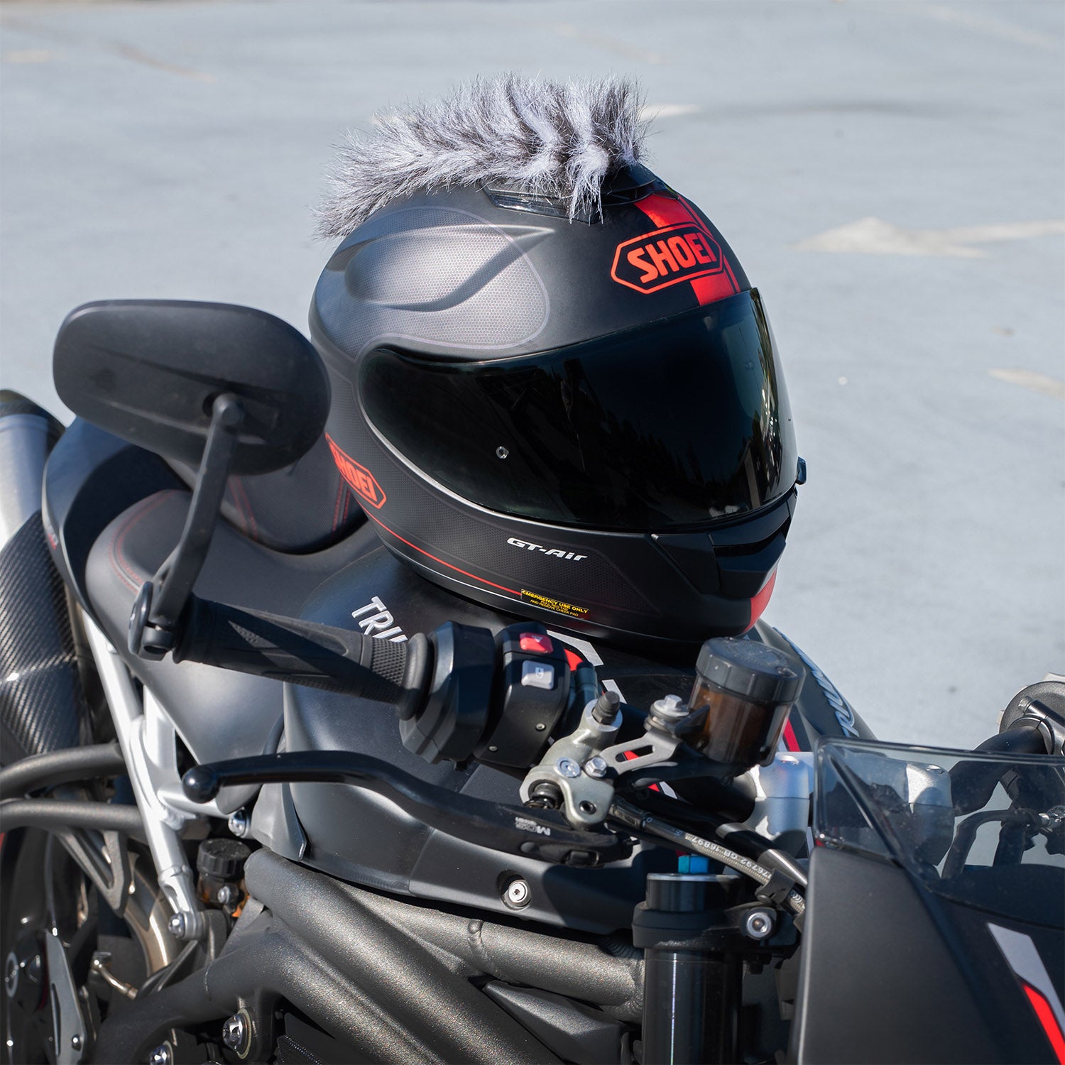 black mohawk motorcycle helmet Motorcycle Helmet Mohawk - Black And White