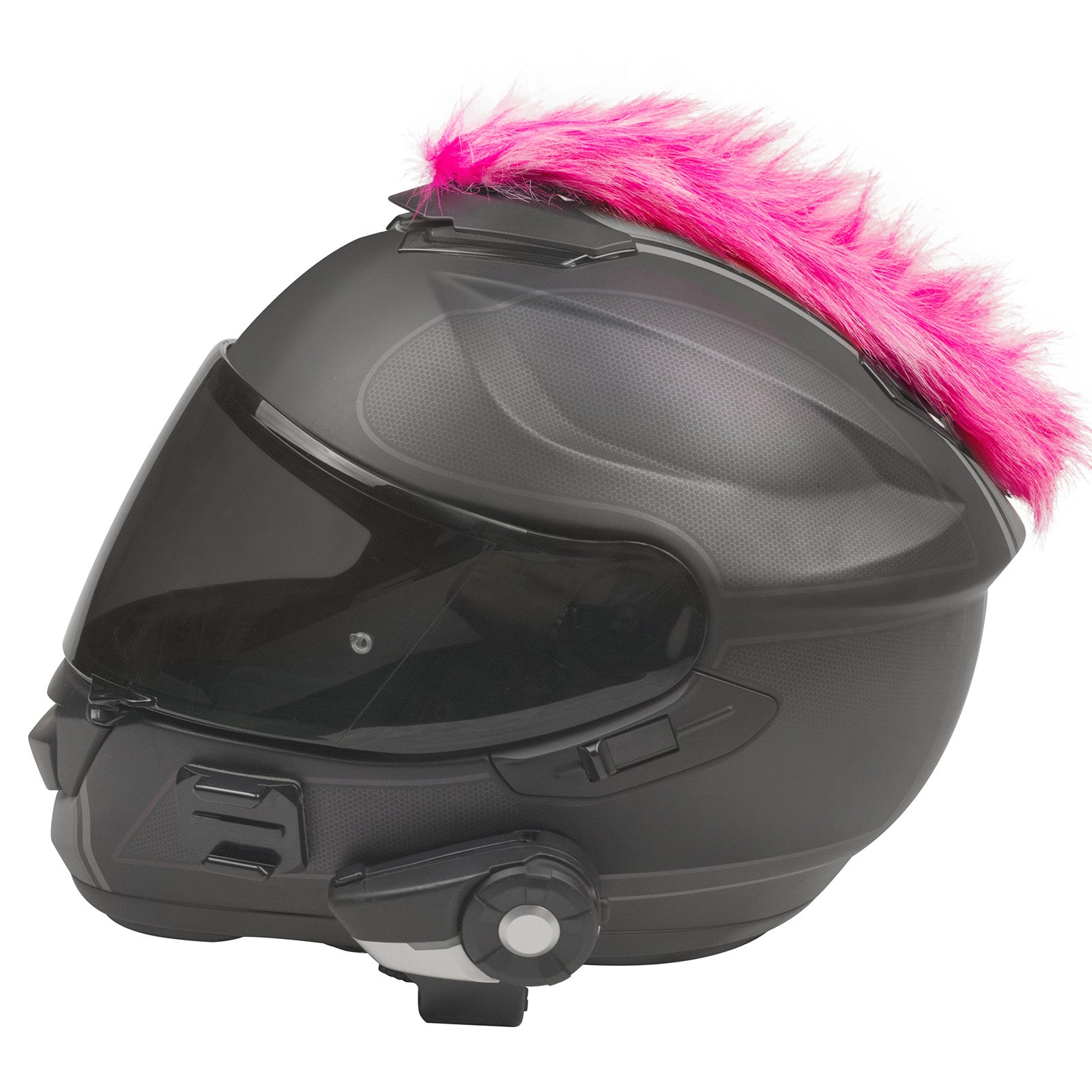 douchebag feathered mohawk motorcycle helmet Motorcycle Helmet Mohawk - Pink And White