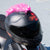 Motorcycle Helmet Mohawk - Pink and White