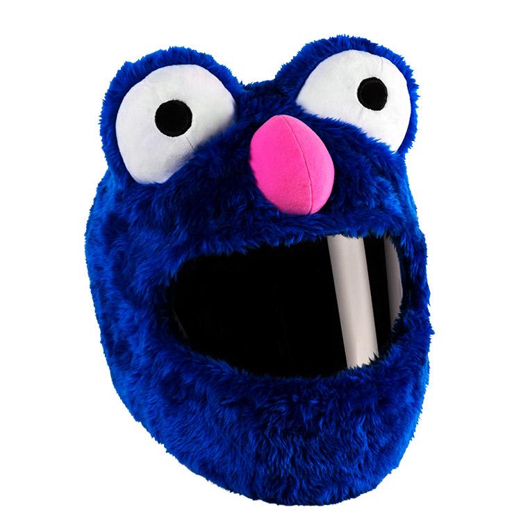 cookie monster motorcycle helmet for sale Cover scratches and chipping Moto Loot Helmet Cover for