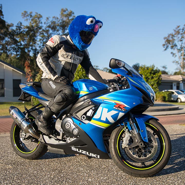 blue motorcycle helmet Motorcycle Helmet Cover - Blue