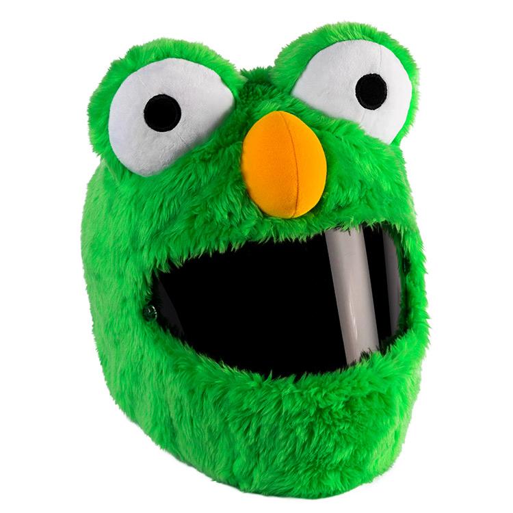 elmo motorcycle helmet cover - Blue heads will turn and youll make everyone a little happier when you rider past wearing this funny green helmet cover Moto Loot Helmet Cover for