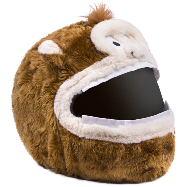 ape wearing a helmet on a motorcycle Motorcycle Helmet Cover - Monkey