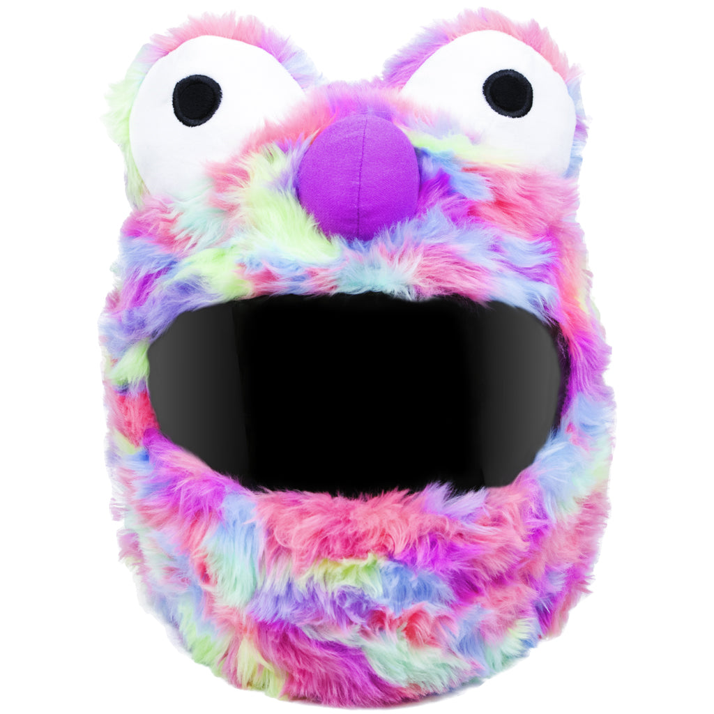 full cover helmet and shorts on motorcycle Motorcycle Helmet Cover - Rainbow Short Fur