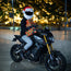 Motorcycle Helmet Cover - Santa