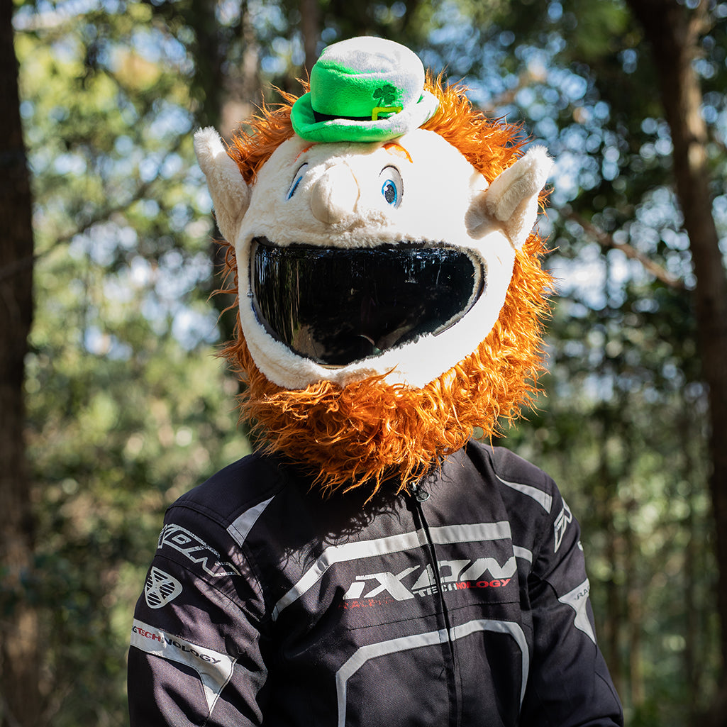 elf motorcycle helmet cover Motorcycle Helmet Cover - Leprechaun