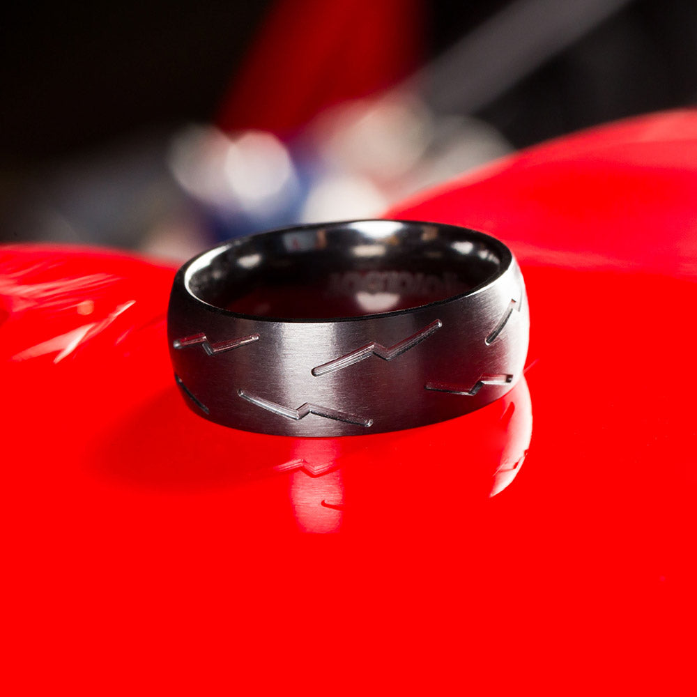 Tire ring, Wedding Ring on Instagram: “Titanium Rosso ll ☺️ #racerings # ducati #panigale #1299 #tirering” | Tire rings, Rings for men, Rings