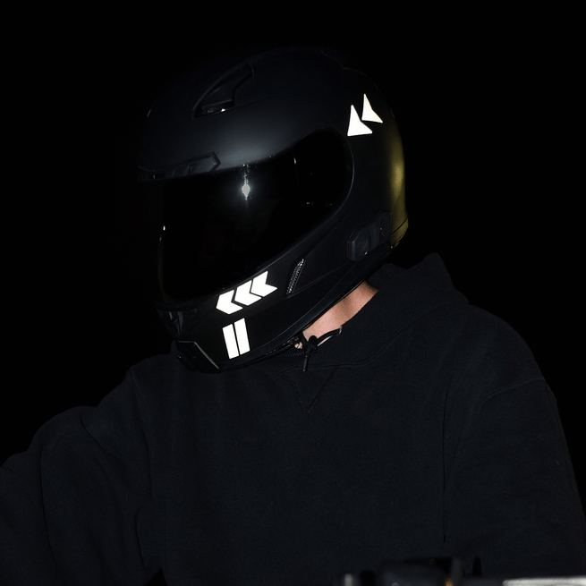Reflective Helmet Sticker - Arrows and Stripes - Moto Loot