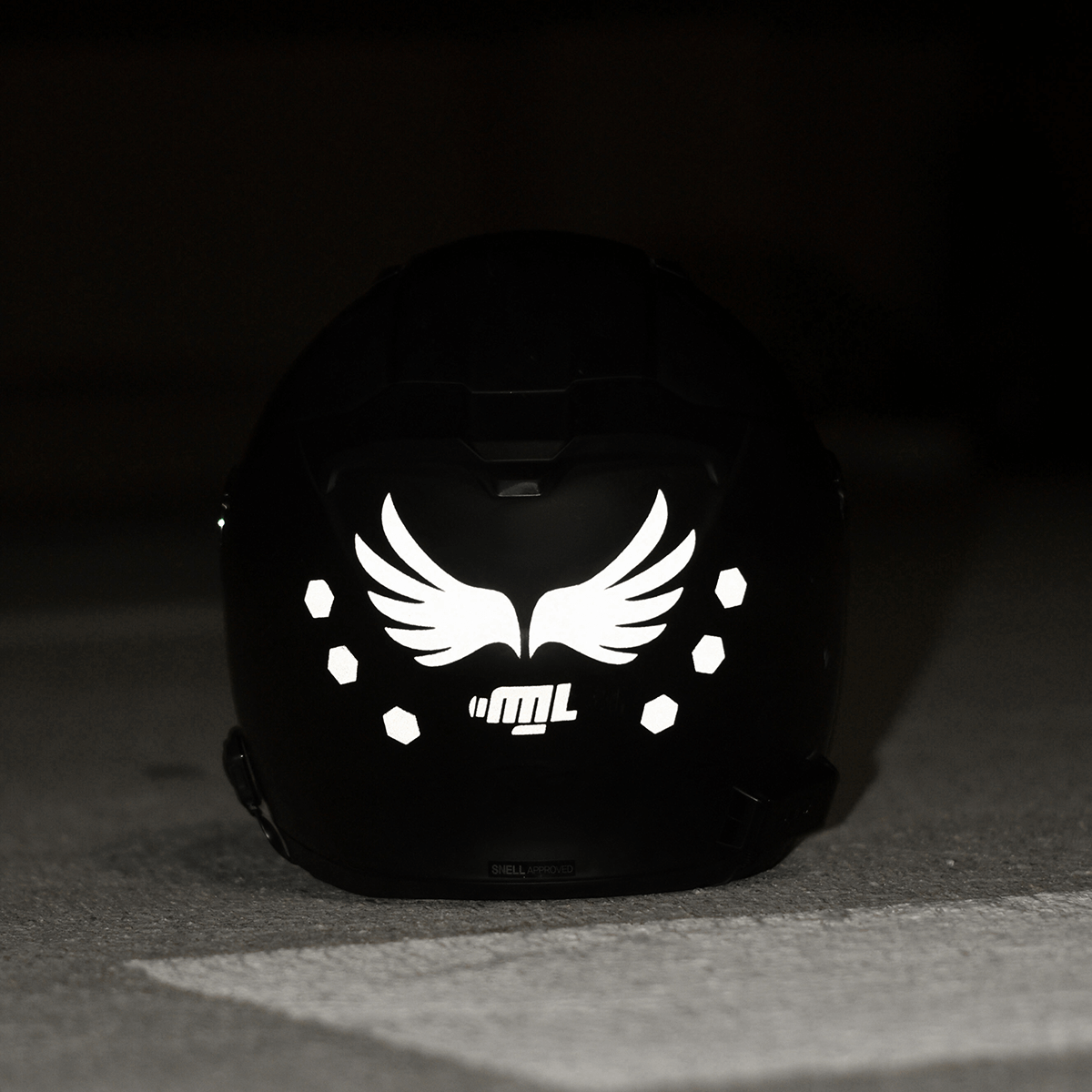 Glowrider Reflective Helmet Sticker - Wings Edition Glowrider Reflective Helmet Sticker - Wings Edition