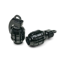 Grenade Black - Motorcycle Valve Caps