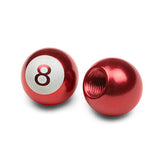 8 Ball Red - Motorcycle Valve Caps