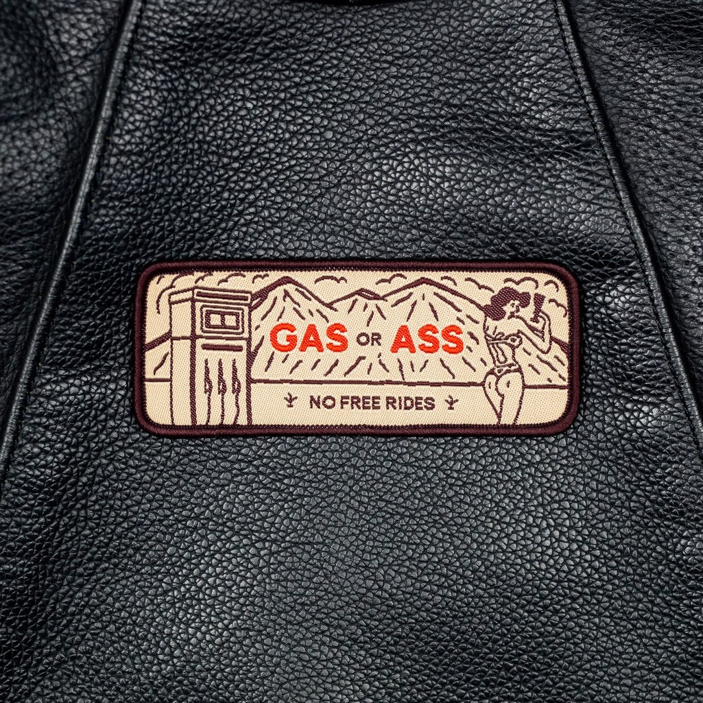 P1003 Ass Gas or Grass Nobody Rides Free Funny Biker Saying Patch – Extreme  Biker Leather