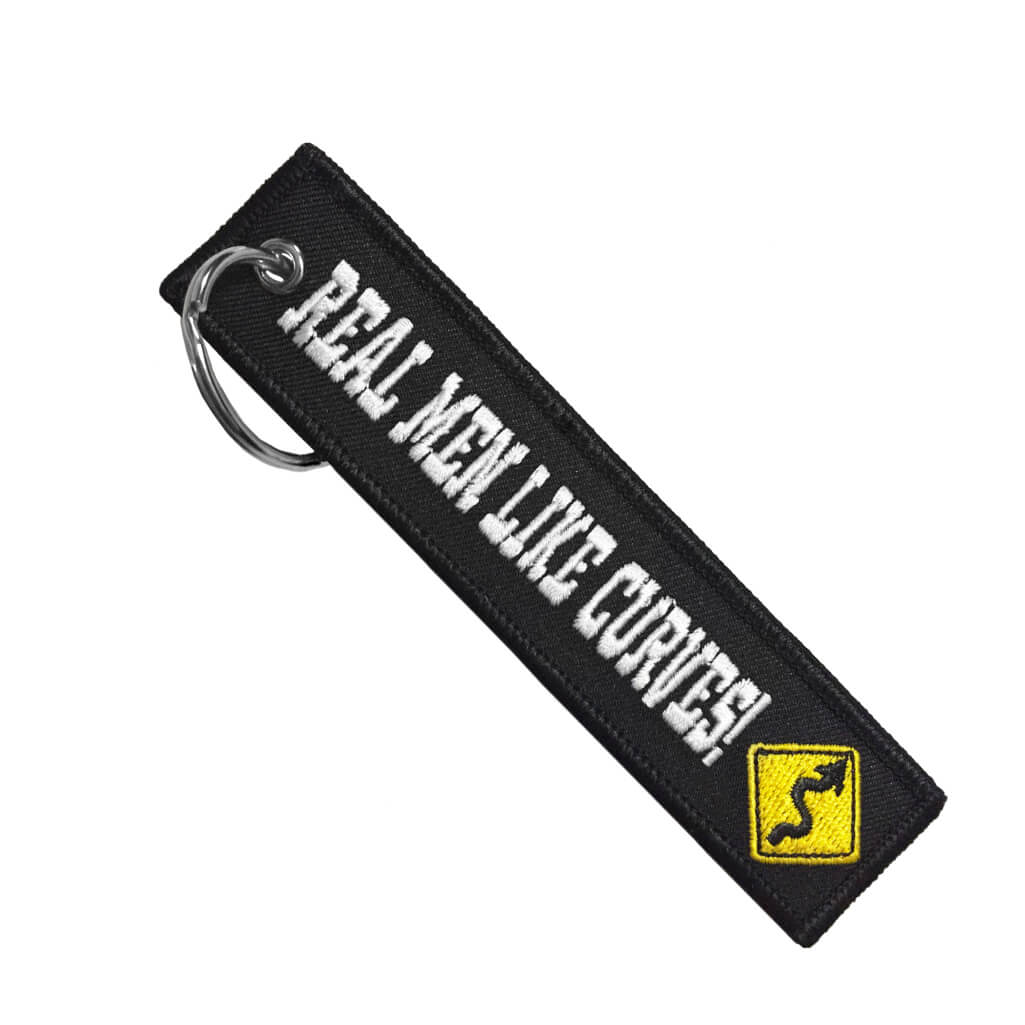 Real Men Like Curves! - Motorcycle Keychain