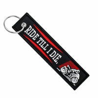 Ride Till I Die - Motorcycle Keychain