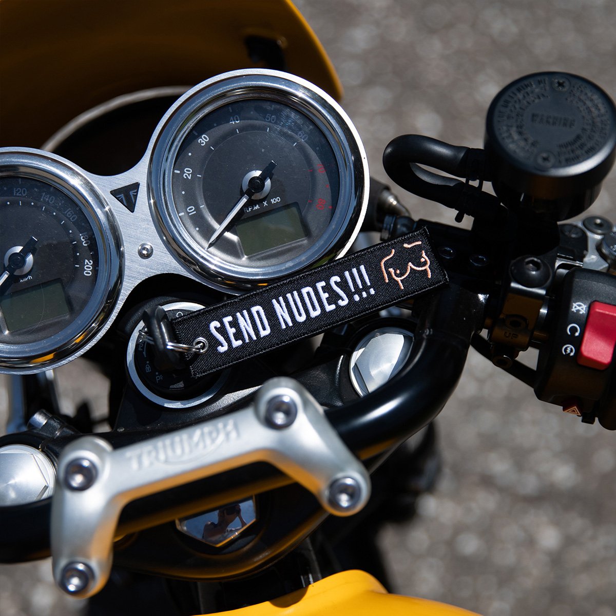 Send Nudes - Motorcycle Keychain | Moto Loot