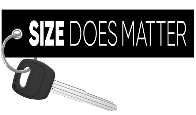 Size Does Matter - Motorcycle Keychain