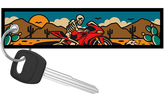 Skull Desert Rider - Motorcycle Keychain
