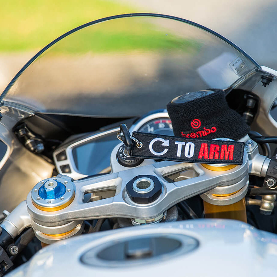 Motorcycle Key Turn Turn To Arm - Motorcycle Keychain - Moto Loot