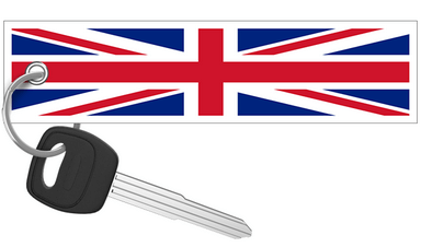 United Kingdom Flag - Motorcycle Keychain