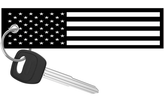 USA Flag Black and White - Motorcycle Keychain