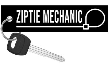 Ziptie Mechanic - Motorcycle Keychain