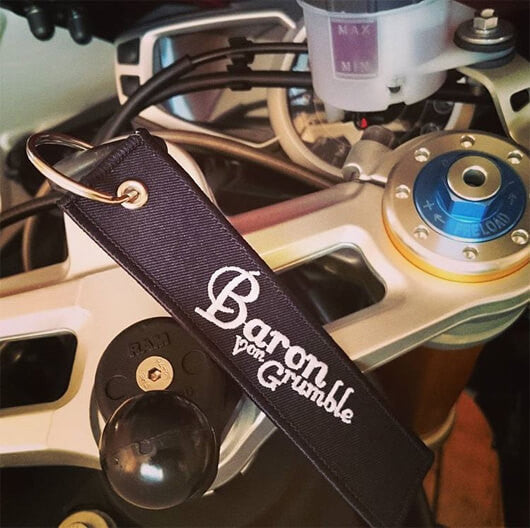 Baron Von Grumble Motorcycle Keychain Moto Loot