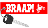 BRAAP! - Red Motorcycle Keychain