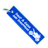 Drop a Gear and Disappear - Blue Motorcycle Keychain