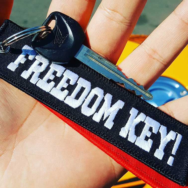 Freedom Key Freedom Key! - Black Motorcycle Keychain - Moto Loot