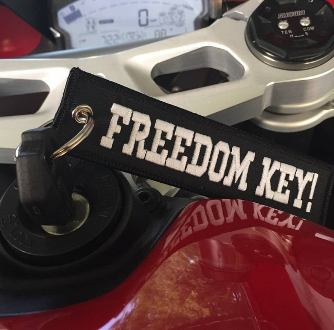 Freedom Key Freedom Key! - Black Motorcycle Keychain - Moto Loot