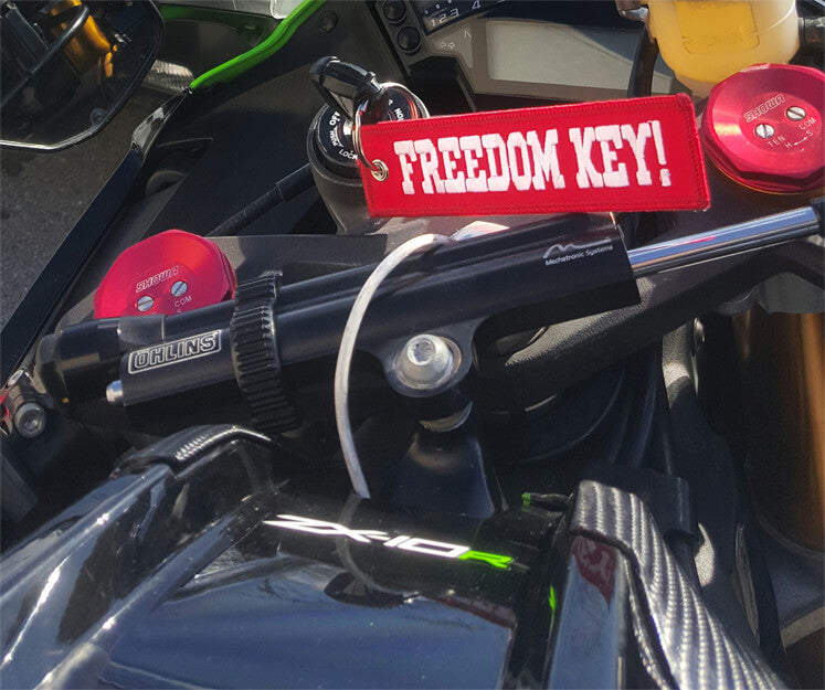 Freedom Key Freedom Key! - Red Motorcycle Keychain - Moto Loot