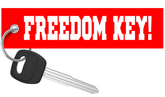 FREEDOM KEY! - Red Motorcycle Keychain