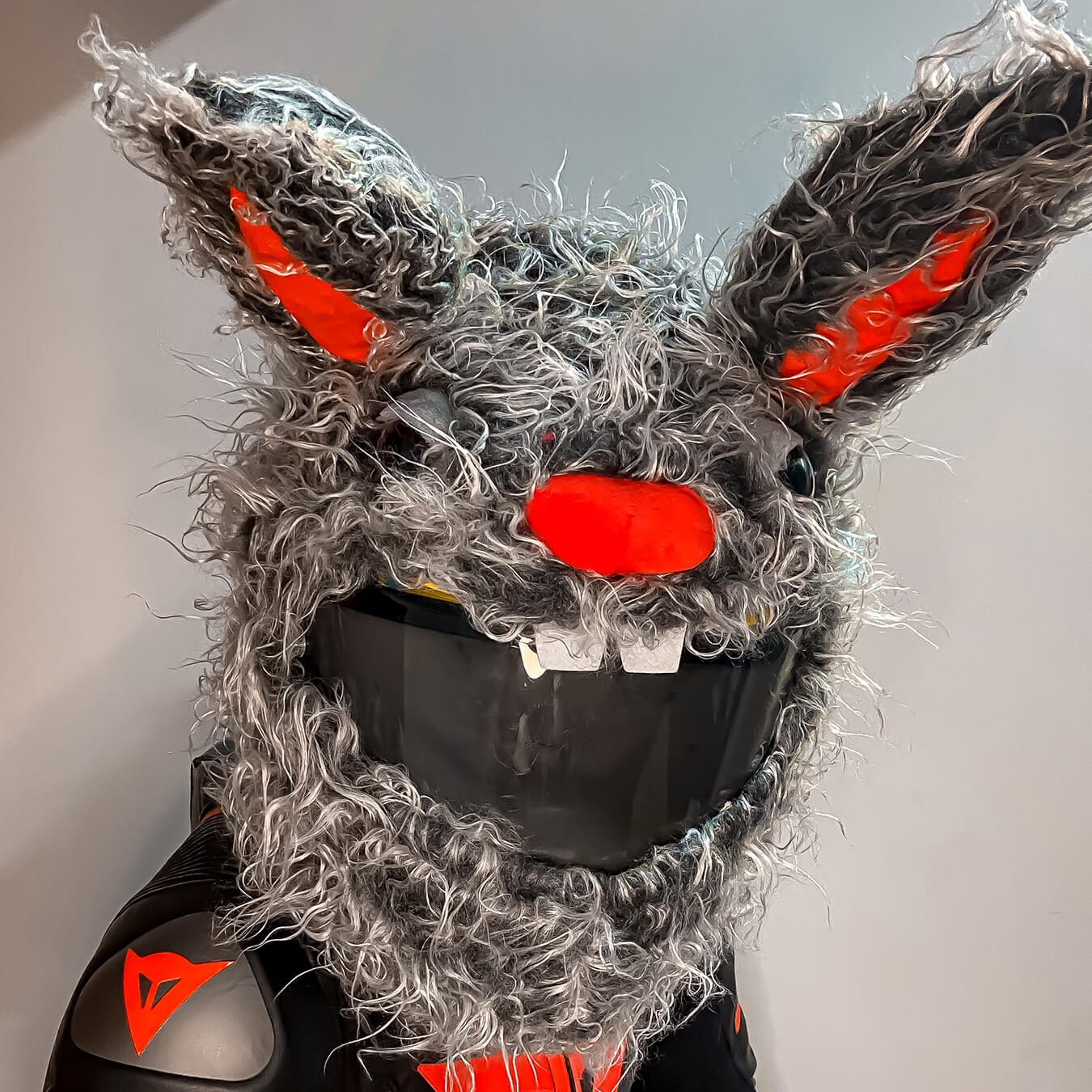 Motorcycle Helmet Cover - Evil Rabbit Motorcycle Helmet Cover - Evil Rabbit