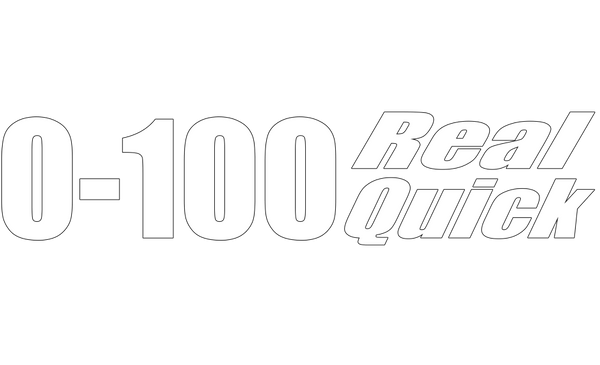 Real Quick Fast Motorcycle Decal - 0-100 Real Quick (2 pack) - Moto Loot
