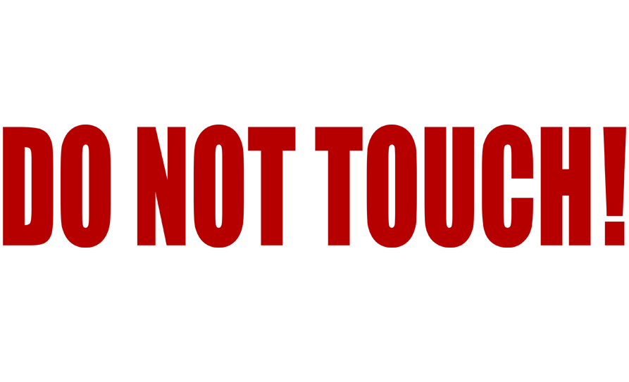 Don't Touch Racing Motorcycle Decal - Do Not Touch! (2 pack) - Moto Loot
