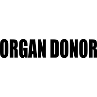 Motorcycle Decal - Organ Donor Black