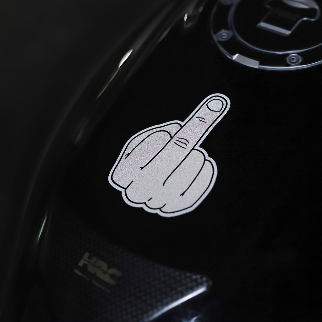 bike helmet fuck Reflective Motorcycle Sticker - Fuck You (2 Pack)